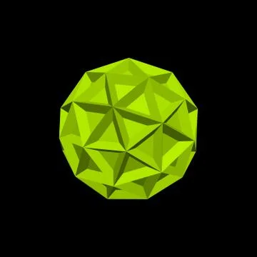 Abstract 3d sphere.Isolated on black background.Vector illustration. Stock Illustration