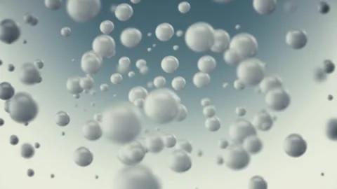 Abstract 3D spheres floating background, beauty skin care serum or molecule Stock Footage 337200176