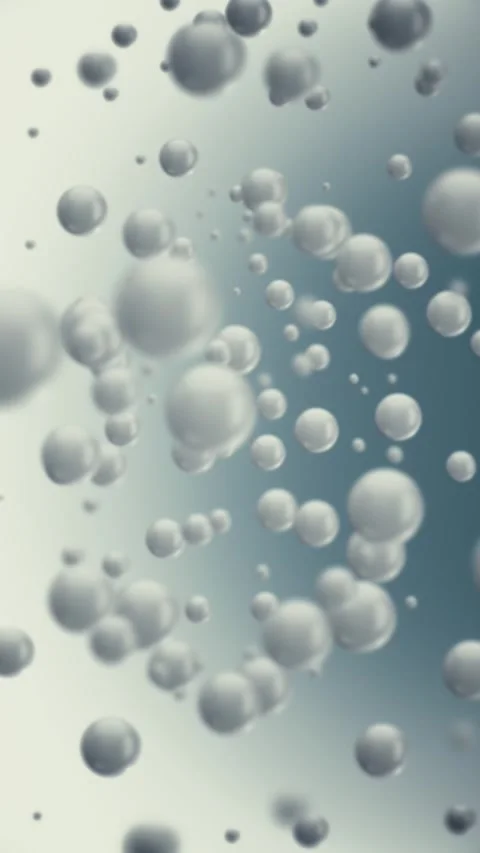 Abstract 3D spheres floating vertical background, beauty skin care serum phone Stock Footage 337192115