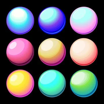 Abstract 3d spheres glowing vibrant colors design 스톡 일러스트