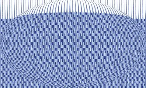 Abstract 3D spherical distorted grid background with blue and white texture.. 스톡 일러스트