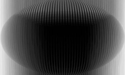 Abstract 3D spherical distorted lines background with black and white monoc.. 스톡 일러스트