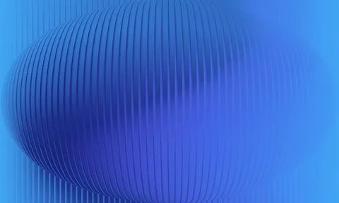 Abstract 3D spherical distorted lines background with deep blue gradient an.. Stock Illustration