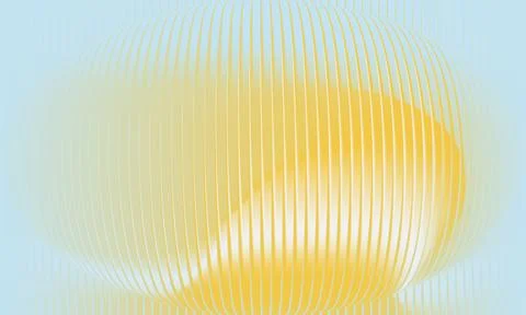 Abstract 3D spherical distorted lines background with yellow and blue gradi.. Stock Illustration