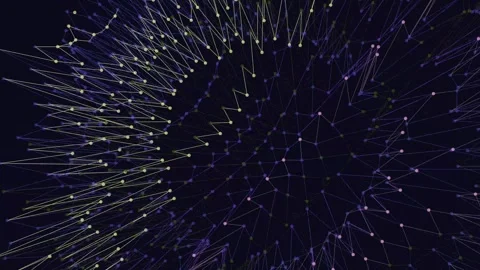 Abstract 3D Spherical Plexus Network Background Stock Footage 329894101
