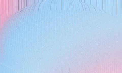 Abstract 3D spherical ribbon design with vertical slats and soft pastel blu.. Stock Illustration