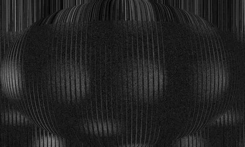 Abstract 3D spherical ribbon design in dark monochromatic tones with vertic.. 스톡 일러스트