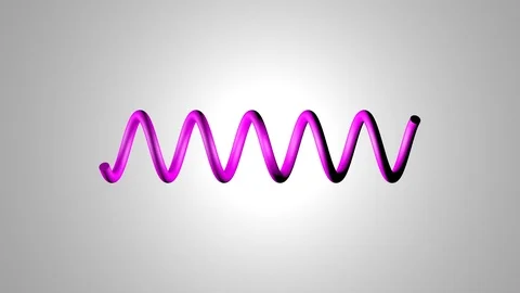 Abstract 3d spiral shape, seamless loop Stock Footage 77045816