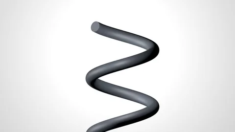 Abstract 3d spiral shape, seamless loop Stock Footage 77092228