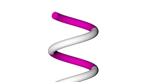 Abstract 3d spiral shape, seamless loop Stock Footage 77094732