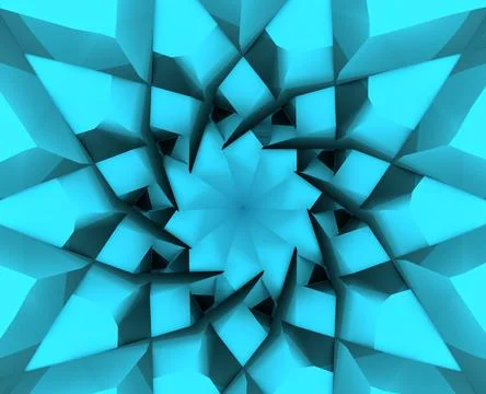 Abstract 3D spiral star Stock Illustration