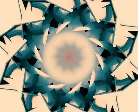 Abstract 3D spiral star Stock Illustration