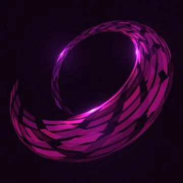 Abstract 3D Spiral Torus Shape Stock Illustration