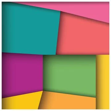 Abstract 3d square background, colorful tiles, geometric, vector illustration Stock Illustration