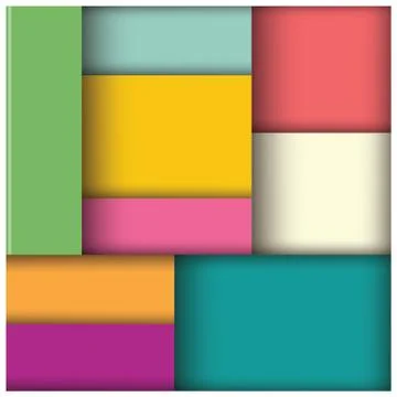 Abstract 3d square background, colorful tiles, geometric, vector illustration Stock Illustration