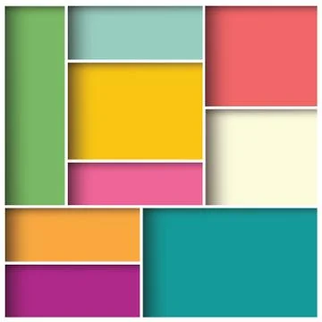Abstract 3d square background, colorful tiles, geometric, vector illustration Illustrazione stock