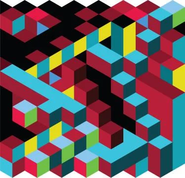 Abstract 3d square background 스톡 일러스트
