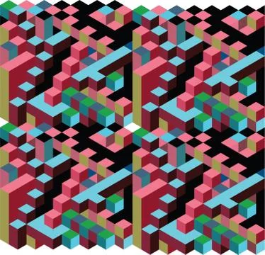 Abstract 3d square background 스톡 일러스트