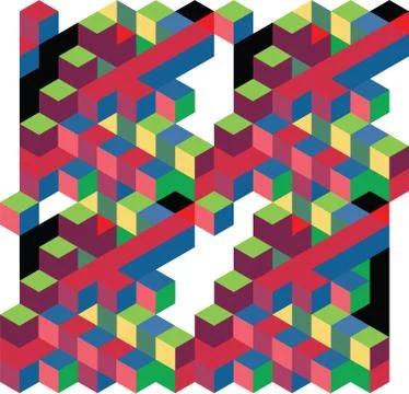 Abstract 3d square background Illustrazione stock