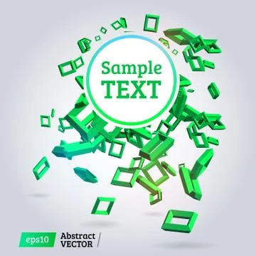 Abstract 3d square Stock Illustration