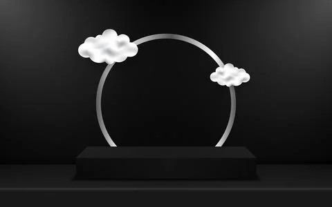Abstract 3D studio space background. Minimalist product interior mockup. Sc.. Stock Illustration