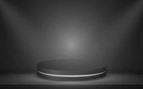 Abstract 3D studio space background. Minimalist product interior mockup. Sc.. Stock Illustration