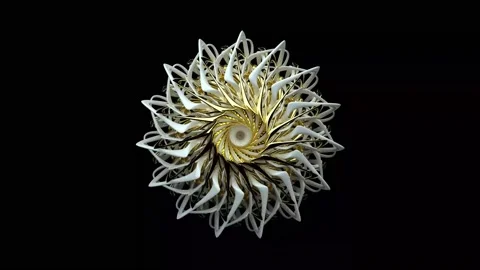 Abstract 3d sun star flower or mandala symbol 스톡 동영상 132140572