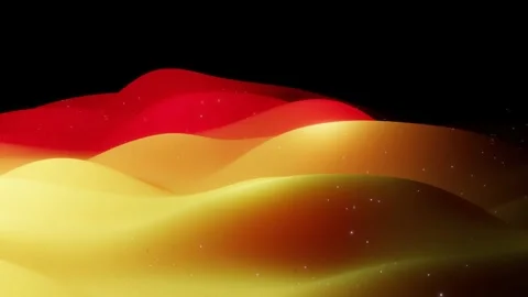 Abstract 3D surface with beautiful waves, luminous sparkles and bright color Stock Footage 132425773