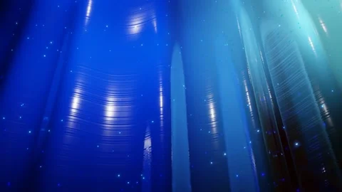 Abstract 3D surface with beautiful waves, luminous sparkles and bright color Stock Footage 140264134