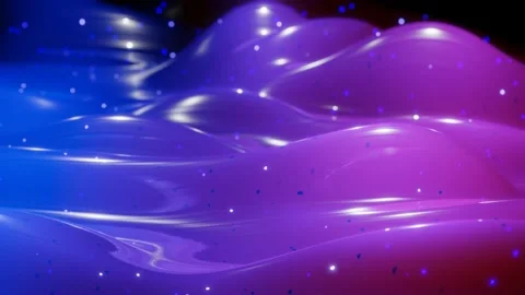 Abstract 3D surface with beautiful waves, luminous sparkles and bright color Stock Footage 147558540