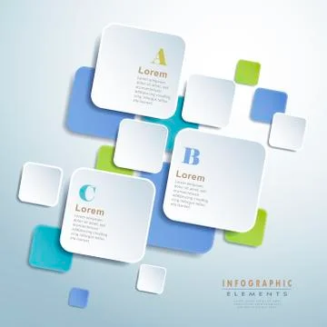 Abstract 3d tag infographic elements Illustrazione stock