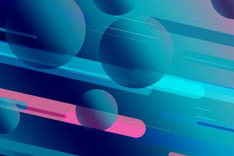 Abstract 3D tech background in blue and purple with bokeh orbs, layered bar.. Ilustração Stock
