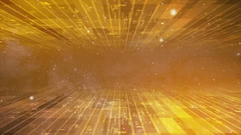Abstract 3d technology futuristic.Orange background Video stock 295939154