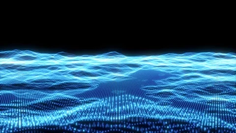 Abstract 3d Technology Mountains Landscape Loop Stock Footage 124852013