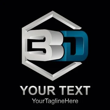 Abstract 3d text shape vector icon logo illustration. 3d shape rengering desi Illustration