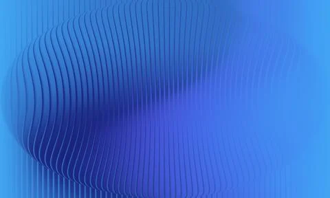 Abstract 3D toroidal distorted lines background with deep blue gradient and.. Stock Illustration