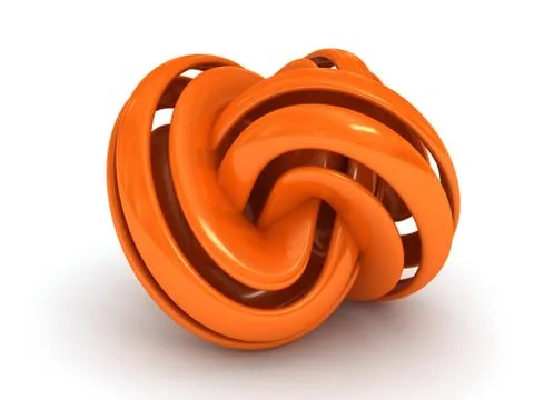 Abstract 3d torus knot Stock Illustration