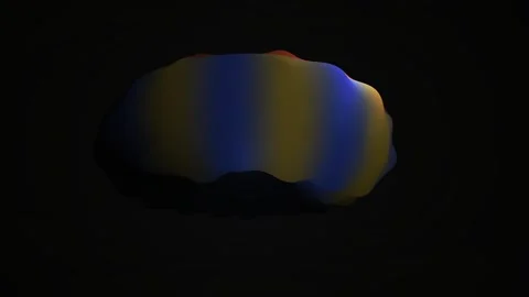 Abstract 3D Torus Shape Rotating with Colorful Gradient Lighting Effects. Stock Footage 340486720