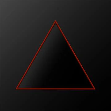 Abstract 3D triangle isolated on black background Stock Illustration