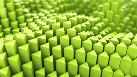 Abstract 3D triangle waves background animation. Creative shapes objects 4k loop Stock Footage 106710900