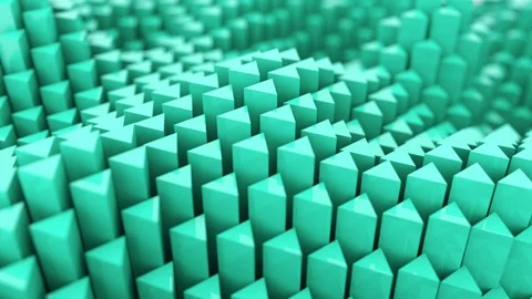 Abstract 3D triangle waves background animation. Creative shapes objects 4k loop Stock Footage 106710958