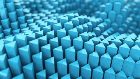 Abstract 3D triangle waves background animation. Creative shapes objects 4k loop Stock Footage 106711064