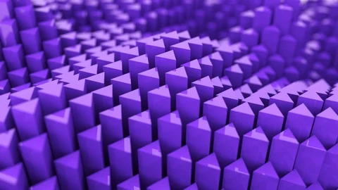 Abstract 3D triangle waves background animation. Creative shapes objects 4k loop Stock Footage 106711163