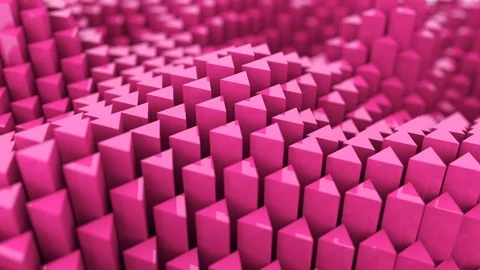 Abstract 3D triangle waves background animation. Creative shapes objects 4k loop Stock Footage 106711268