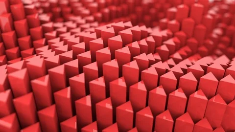 Abstract 3D triangle waves background animation. Creative shapes objects 4k loop Stock Footage 106715693