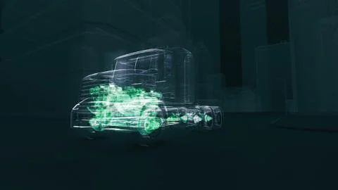Abstract 3D Truck Engine イラスト素材