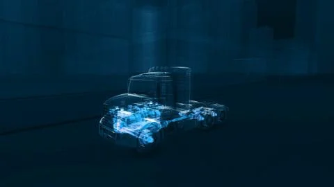 Abstract 3D Truck Engine Illustrazione stock