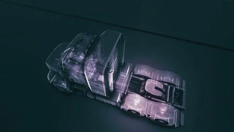 Abstract 3D Truck Engine Stock Illustration