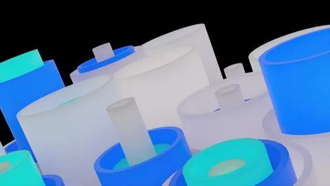 Abstract 3d tubes Stock Illustration