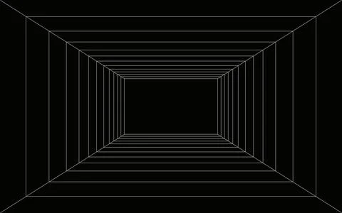 Abstract 3d tunnel. Abstract background with light. Stockillustratie
